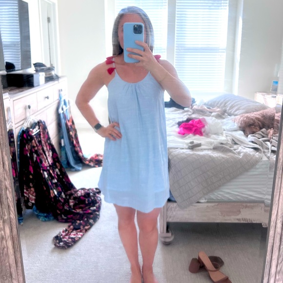 James Ascher Seersucker Summer Dress S - Picture 1 of 4